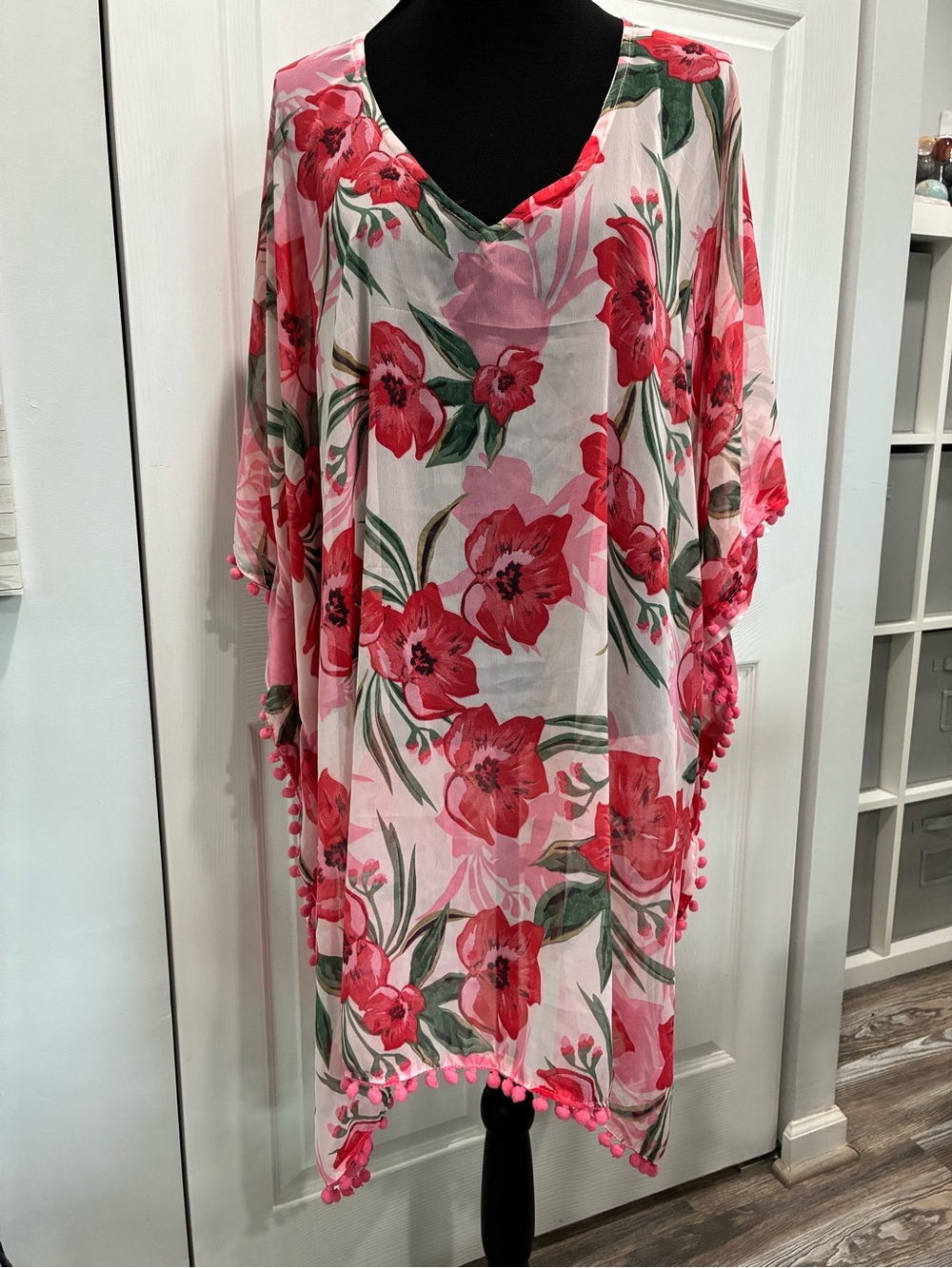 Floral Pink Beach Cover-Up